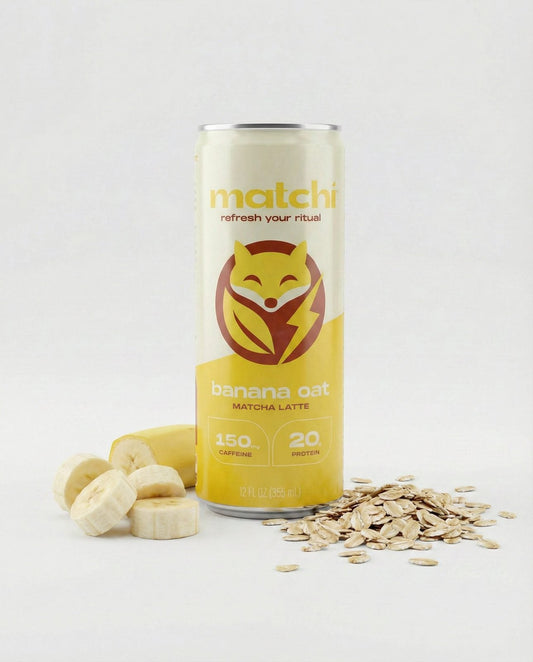 MATCHI Banana Oat Protein Matcha Latte can
