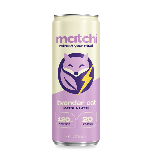 Matchi Lavender Oat Protein Matcha Latte, 8 fl oz slim can