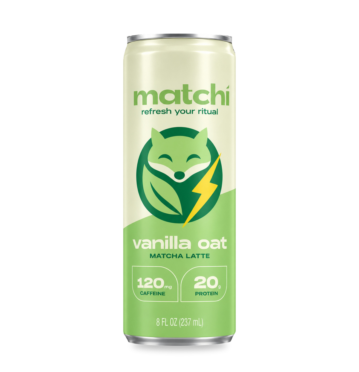 Matchi Vanilla Oat Protein Matcha Latte, 8 fl oz slim can