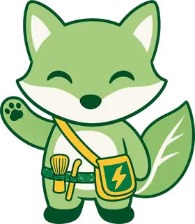The Matchi fox with his whisk